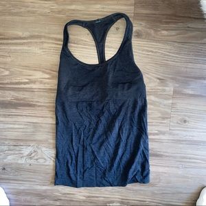 Lululemon dark gray swifly built in bra racerback tank top